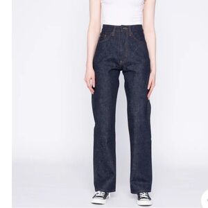 Naked & Famous Classic Japanese Selvedge Cotton Straight Leg Indigo Jeans 28